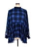 Torrid 100% Polyester Plaid Blue 3/4 Sleeve Blouse Size 5X Plus (5) - photo 1