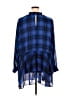 Torrid 100% Polyester Plaid Blue 3/4 Sleeve Blouse Size 5X Plus (5) - photo 2