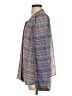 BCBGMAXAZRIA 100% Silk Tweed Blue Long Sleeve Silk Top Size S - photo 5