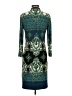 DM Collection Paisley Teal Cocktail Dress Size 4 - photo 2