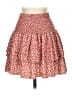 Shein 100% Polyester Floral Red Casual Skirt Size 2 - photo 1