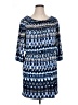 AB Studio Print Blue Casual Dress Size XL - photo 1