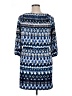 AB Studio Print Blue Casual Dress Size XL - photo 2