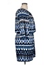 AB Studio Print Blue Casual Dress Size XL - photo 4