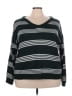 Lularoe 100% Acrylic Stripes Black Pullover Sweater Size 2X - photo 1