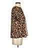 Shein Animal Print Brown Short Sleeve Blouse Size 4 - photo 4