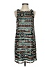 Everly 100% Polyester Print Teal Casual Dress Size S - photo 1