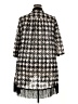 R&M Richards Houndstooth Black Ivory Poncho Size 18W - photo 2