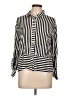 Assorted Brands 100% Rayon Stripes Black 3/4 Sleeve Button-Down Shirt Size L - photo 1