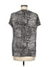 Dana Buchman 100% Polyester Animal Print Gray Short Sleeve Blouse Size M - photo 2