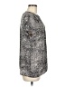 Dana Buchman 100% Polyester Animal Print Gray Short Sleeve Blouse Size M - photo 4