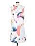 Halogen 100% Polyester Print White Casual Dress Size S - photo 2