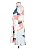 Halogen 100% Polyester Print White Casual Dress Size S - photo 5
