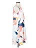 Halogen 100% Polyester Print White Casual Dress Size S - photo 4