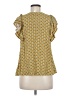 Max Studio 100% Rayon Yellow Short Sleeve Blouse Size M - photo 2