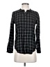 Rails Checkered-gingham Black Long Sleeve Blouse Size XXS - photo 1