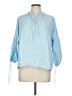 Unbranded Blue 3/4 Sleeve Blouse Size M - photo 1