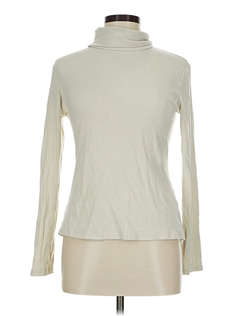 Pre-owned Trendy Queen Turtleneck Sweater In White