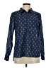 Gap Print Blue Long Sleeve Blouse Size M - photo 1