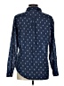 Gap Print Blue Long Sleeve Blouse Size M - photo 2