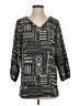 Mario Serrani 100% Polyester Black 3/4 Sleeve Blouse Size S - photo 1