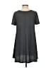 Acemi Solid Gray Casual Dress Size S - photo 2
