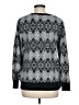 DKNY 100% Polyester Print Gray Pullover Sweater Size M - photo 2