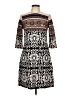 Just... Taylor Print Black Casual Dress Size 10 - photo 1
