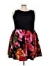 Taylor Floral Black Pink Cocktail Dress Size 18w - photo 1