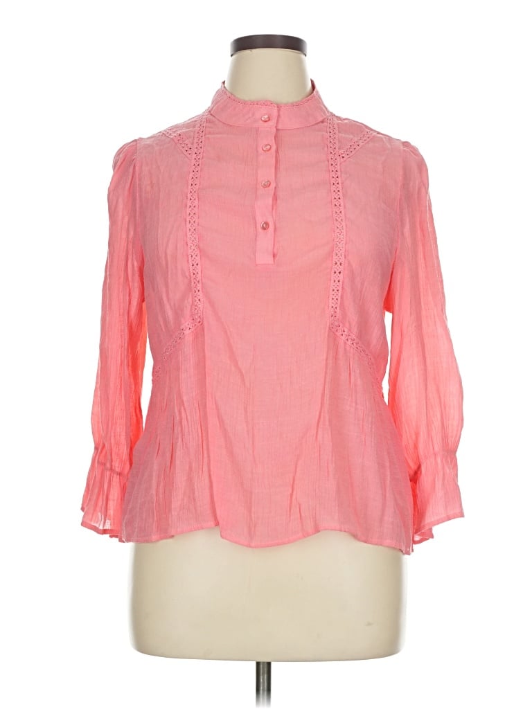 Pre-owned Counterparts 3/4 Sleeve Blouse In Pink