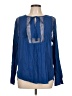Joseph A. 100% Viscose Blue Long Sleeve Blouse Size L - photo 1