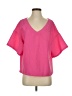 Ekouaer Pink Short Sleeve Blouse Size S - photo 1