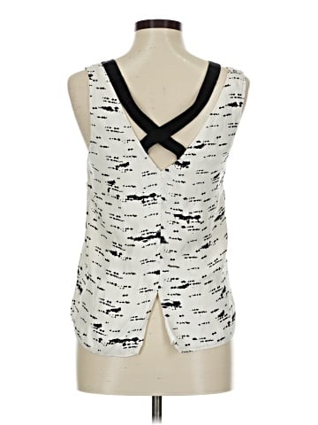Waverly Grey Sleeveless Silk Top (view 2)