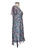 Sage Collective 100% Polyester Paisley Blue Casual Dress Size 4 - photo 4