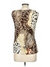 Milano Brown Sleeveless Blouse Size L - photo 2