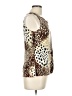 Milano Brown Sleeveless Blouse Size L - photo 4