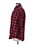 Keren Hart Plaid Red Long Sleeve Button-Down Shirt Size L - photo 5