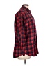 Keren Hart Plaid Red Long Sleeve Button-Down Shirt Size L - photo 4