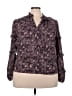 Les Serein 100% Polyester Purple Long Sleeve Blouse Size XXL - photo 1