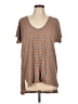 BCBGMAXAZRIA 100% Rayon Brown Short Sleeve Top Size L - photo 1