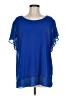 Calvin Klein Blue Short Sleeve Blouse Size M (estimated) - photo 1