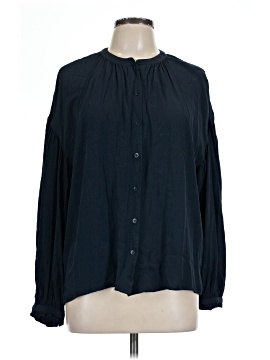 Something Navy Long Sleeve Blouse