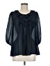 ASOS 100% Polyester Black 3/4 Sleeve Blouse Size 6 - photo 1