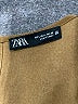 Zara 100% Polyester Solid Brown Casual Dress Size L - photo 6