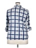Doublju 100% Polyester Plaid Blue 3/4 Sleeve Blouse Size 2X - photo 2