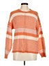 Polagram Stripes Orange Pullover Sweater Size M - photo 1