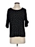 Clara Sun Woo Stars Black 3/4 Sleeve Blouse Size S - photo 1