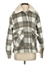 Lucky Brand 100% Polyester Plaid Gray Coat Size S - photo 1
