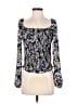 Cupcakes & Cashmere 100% Polyester Blue Long Sleeve Blouse Size M - photo 1