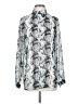 CAbi 100% Polyester Animal Print Silver Long Sleeve Blouse Size S - photo 1
